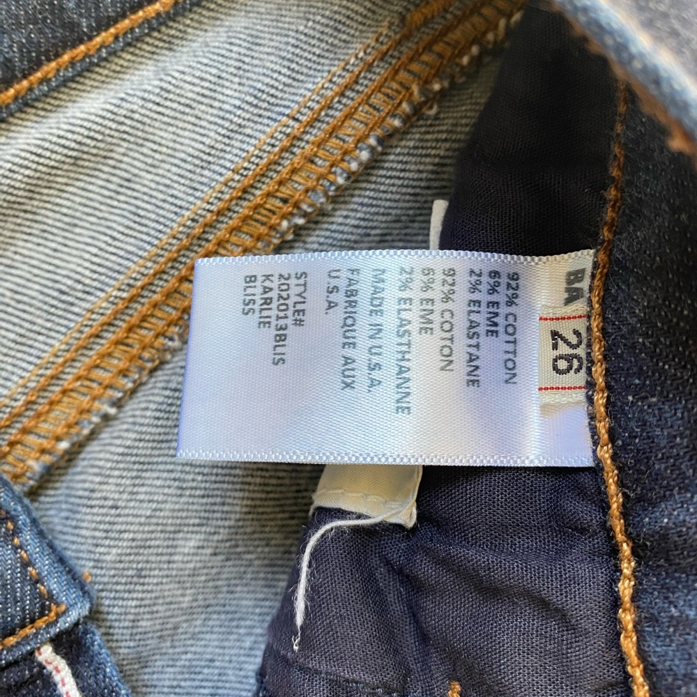 BALDWIN Kansas City Karlie High Rise Cropped Skinny Jeans in Dark Blue - Picture 8 of 13
